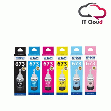 Epson T6731 Black / Cyan / yellow / Megenta / Light Cyan / Light Magenta Ink Bottle for L800/L805/L850/L1800