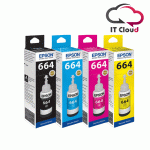 Epson T6641 Ink Bottle Black / Cyan / Yellow / Megenta for Epson L100/110/130/200/300/310/365/550/565/1300