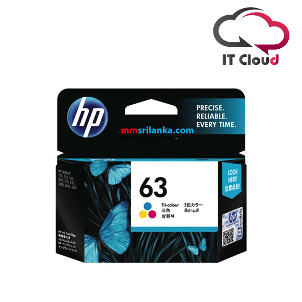 Hp63C HP 63 Tri-Color Cartridge for HP 1110/ 1112/ 3830/ 2130/ 2132/ 4650