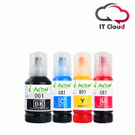 Epson Compatible 001 Black/ Cyan / Yellow / Megenta Ink Bottle for L4150, L4160, L6160, L6170, L6190